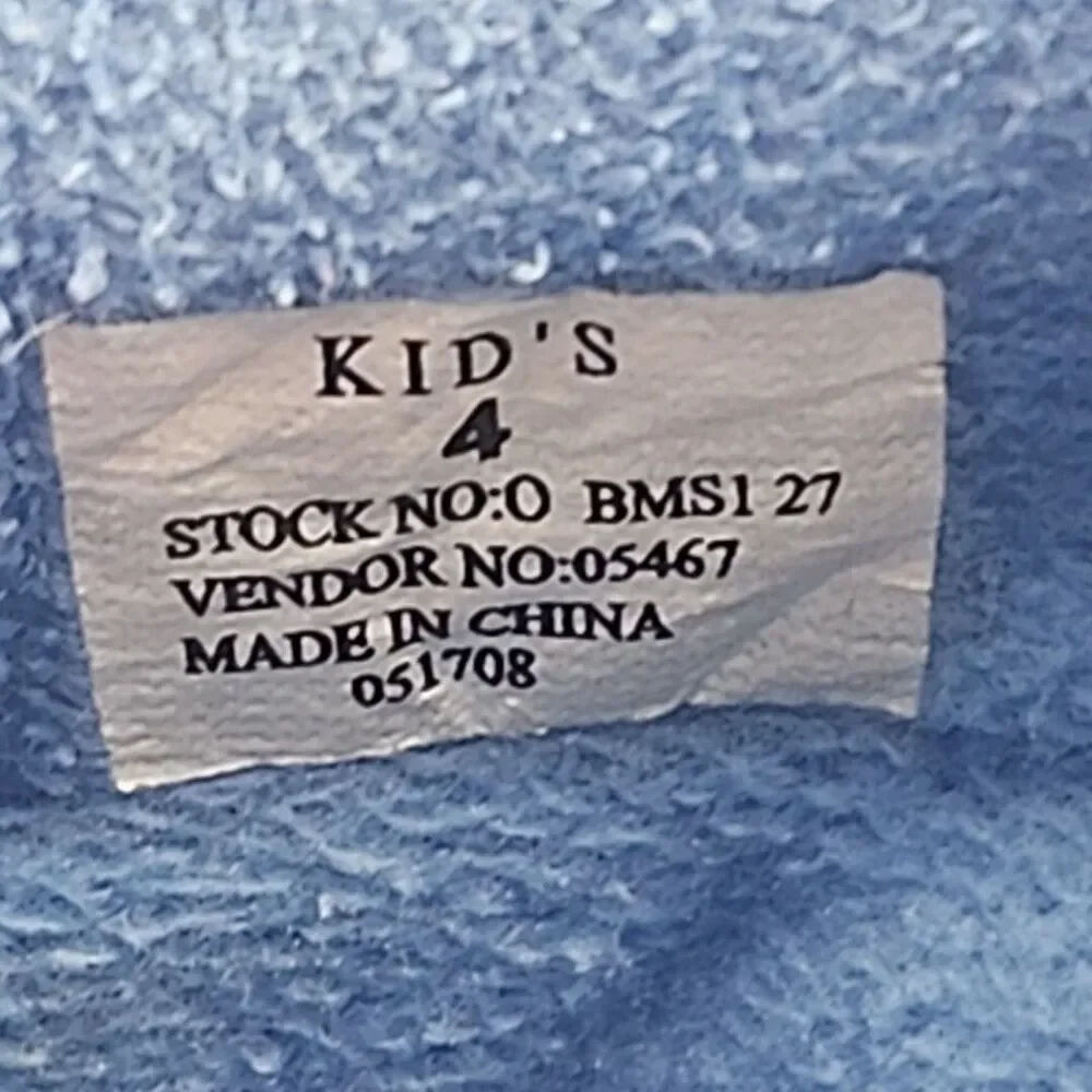 LL Bean Boots Blue Suede Thinsulate Winter Hiking Ankle Toggle Size 4 Kids Youth